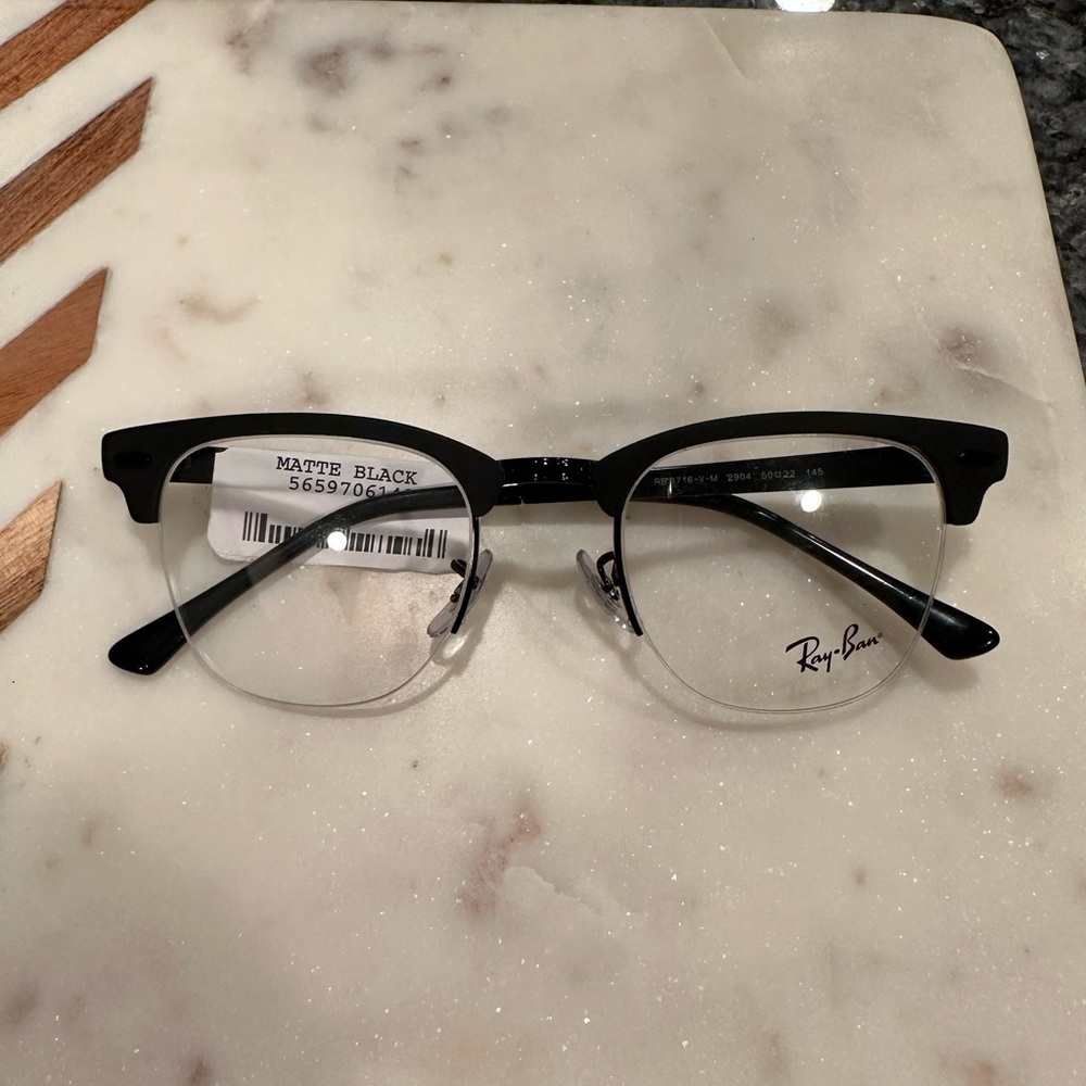 RayBan prescription eyeglasses frames, black matte metal. NWT